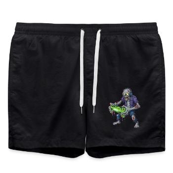 Zombie Zocker Power Retro Gamer - Swim Trunks - black - Front - AI Model Male 185 light (185cm)