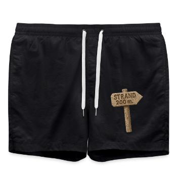 Beach 200m - Swim Trunks - black - Front - AI Model Male 185 light (185cm)
