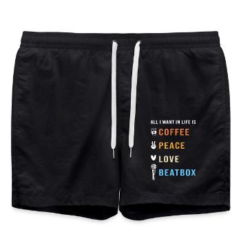 Beatbox - Badeshorts - Schwarz - Vorne - AI Model Male 185 light (185cm)