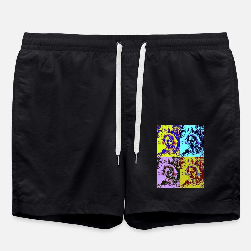 Pop art pink - Swim Trunks - black