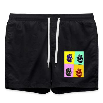 Pine cone - Swim Trunks - black - Front - AI Model Male 185 light (185cm)