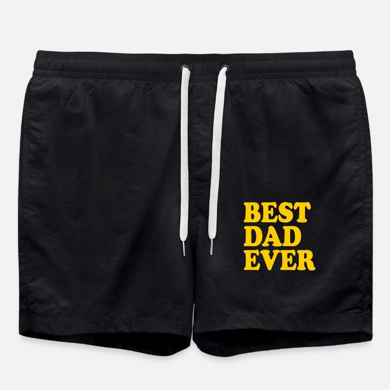 Best dad ever - Badeshorts - Schwarz