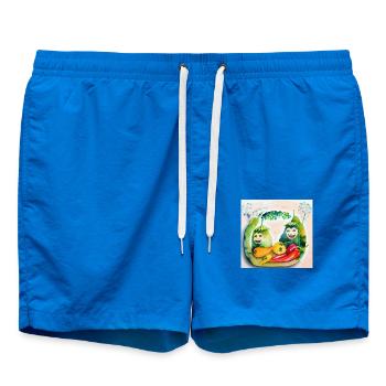 Cheerful vegetables - Swim Trunks - cobalt blue - Front