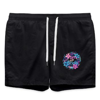 Bachelorette Party Outfit for the Bachelorette Party - Swim Trunks - black - Front - AI Model Male 185 light (185cm)