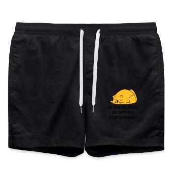 2541614 129996421 Katze - Badeshorts - Schwarz - Vorne - AI Model Male 185 light (185cm)