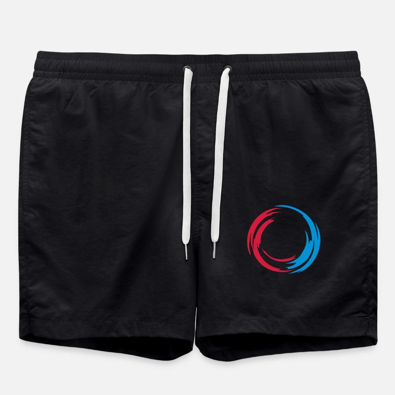 swirl_circle - Badeshorts - Schwarz