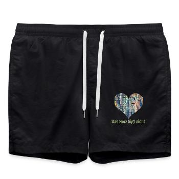 le cœur ne ment pas e 73 - Short de bain - noir - Devant - AI Model Male 185 light (185cm)