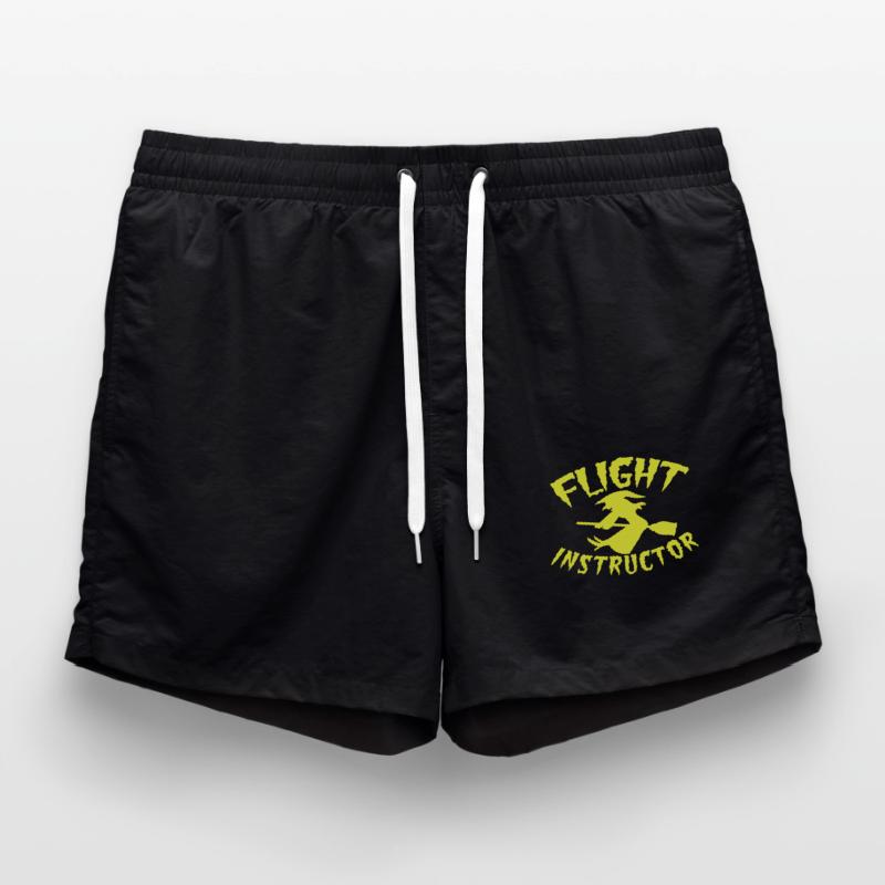 FLIGHT INSTRUCTOR witch on a broomstick Swim Trunks