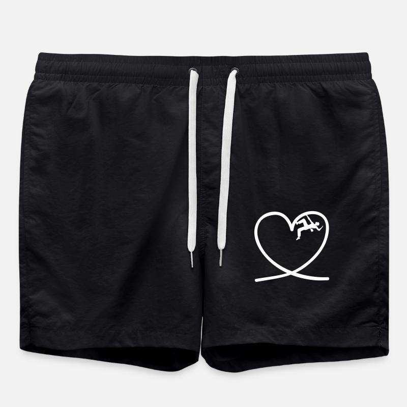 I love climbing - Badeshorts - Schwarz