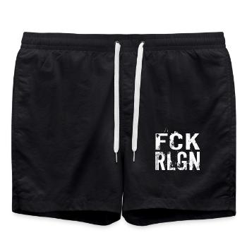FCK RLGN - Swim Trunks - black - Front - AI Model Male 185 light (185cm)