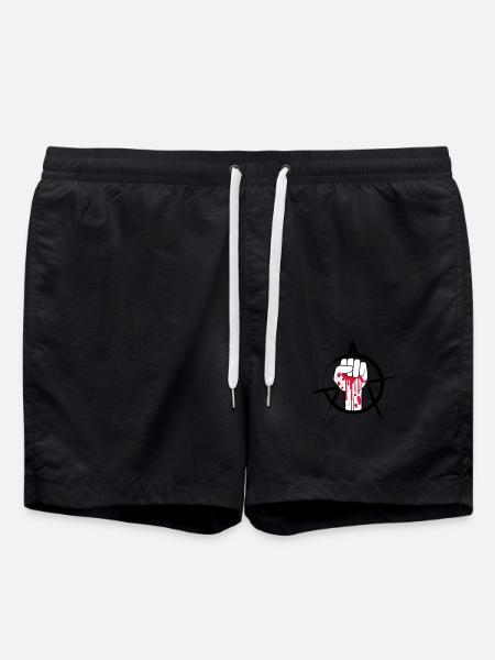 Bloody fist logo - Swim Trunks - black