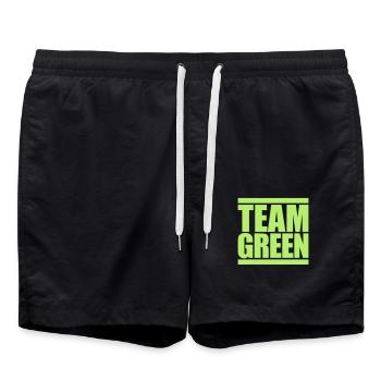 Logo Team Green - Swim Trunks - black - Front - AI Model Male 185 light (185cm)