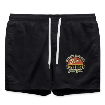 Des Années D'excellence Juin 2009 Cadeau - Short de bain - noir - Devant - AI Model Male 185 light (185cm)