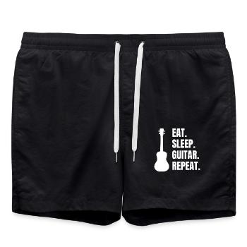 Guitarist Music Band Guitar Musician Guitarist - Swim Trunks - black - Front - AI Model Male 185 light (185cm)