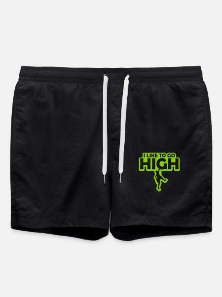 like to get high - Swim Trunks - black