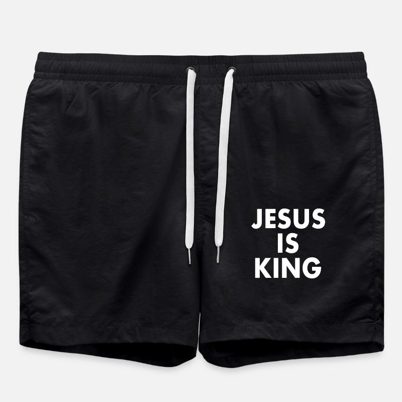Jesus is king - Badeshorts - Schwarz