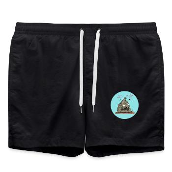 Leckeres Essen - Badeshorts - Schwarz - Vorne - AI Model Male 185 light (185cm)