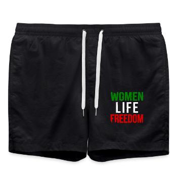 Women life freedom - Short de bain - noir - Devant - AI Model Male 185 light (185cm)
