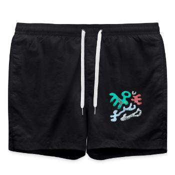 Art Design Moderne - Short de bain - noir - Devant - AI Model Male 185 light (185cm)