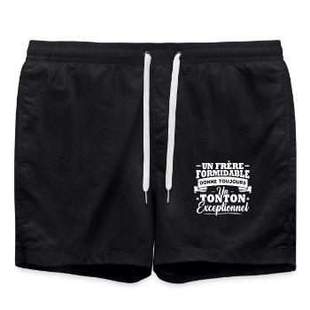 Un frère formidable donne un tonton exceptionnel - Short de bain - noir - Devant - AI Model Male 185 light (185cm)