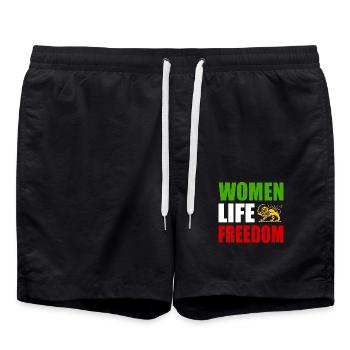 Women life freedom - Short de bain - noir - Devant - AI Model Male 185 light (185cm)