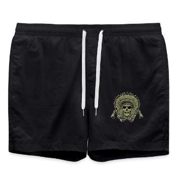 American Native Tomahawk - Badeshorts - Schwarz - Vorne - AI Model Male 185 light (185cm)