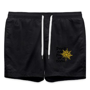 Ne mangez pas la neige jaune - Short de bain - noir - Devant - AI Model Male 185 light (185cm)