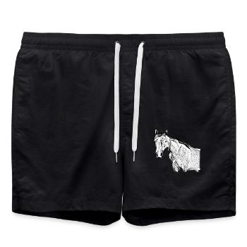 horse - Swim Trunks - black - Front - AI Model Male 185 light (185cm)