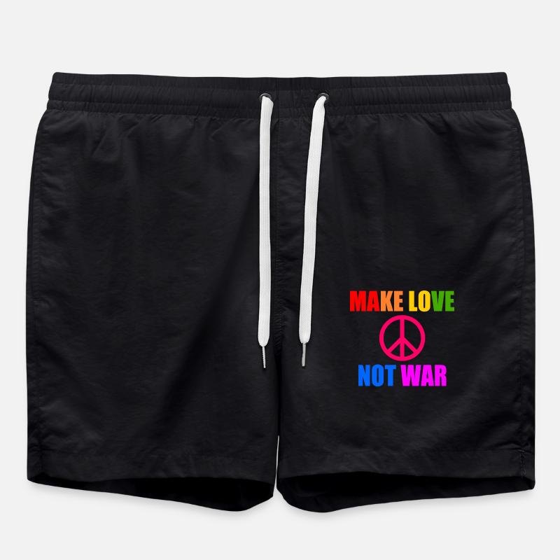 Make love not war - Badeshorts - Schwarz