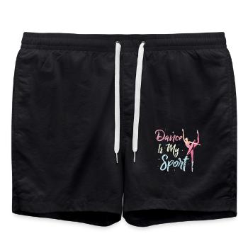 Dance Is My Sport Ballerina Ballet - Badeshorts - Schwarz - Vorne - AI Model Male 185 light (185cm)