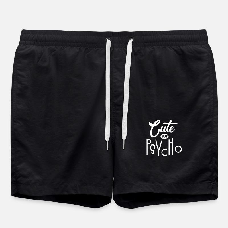 Cute but Psycho - Swim Trunks - black