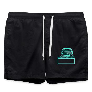 DJ Party Monster Horreur Halloween Alien Mixer - Short de bain - noir - Devant - AI Model Male 185 light (185cm)
