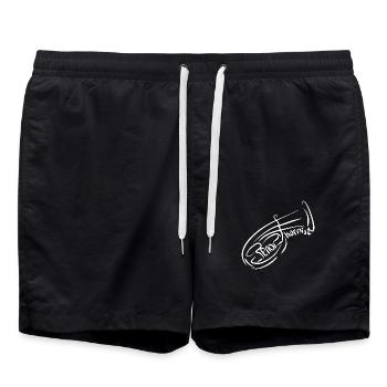 Tenorhornist Tenorhorn Bariton Geschenk Shirt - Badeshorts - Schwarz - Vorne - AI Model Male 185 light (185cm)