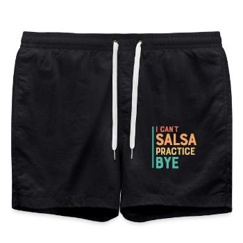 Je ne peux pas pratiquer la salsa. Musique latine Salsa Danc - Short de bain - noir - Devant - AI Model Male 185 light (185cm)