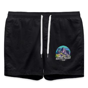 Machu Picchu Tour 2024 - Swim Trunks - black - Front - AI Model Male 185 light (185cm)