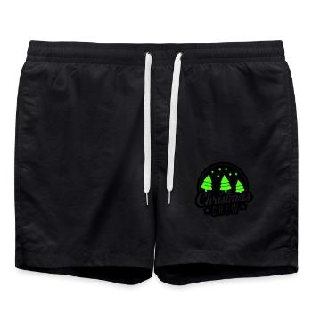 Christmas Crew XMAS - Swim Trunks - black - Front - AI Model Male 185 light (185cm)