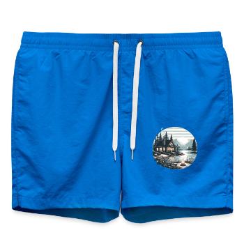 Sunset Cabin - Swim Trunks - cobalt blue - Front