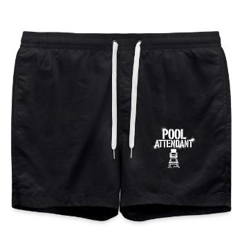 Rettungsschwimmer-Feeling - Badeshorts - Schwarz - Vorne - AI Model Male 185 light (185cm)