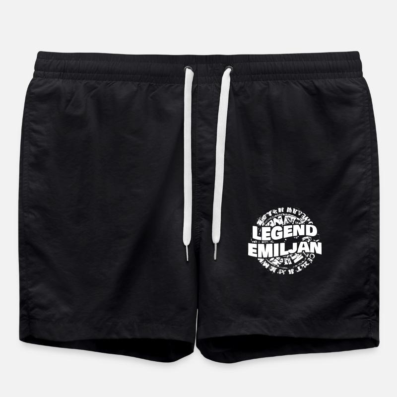 Man Emiljan - Short de bain - noir