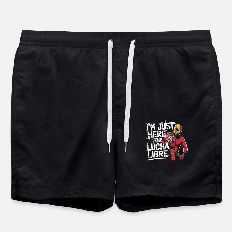 Mask Wrestling Style - Swim Trunks - black