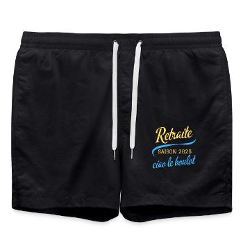 Retraite Saison 2025 Ciao Le Boulot - Short de bain - noir - Devant - AI Model Male 185 light (185cm)