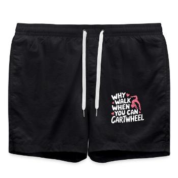 Turnen Turner Gymnastik - Badeshorts - Schwarz - Vorne - AI Model Male 185 light (185cm)