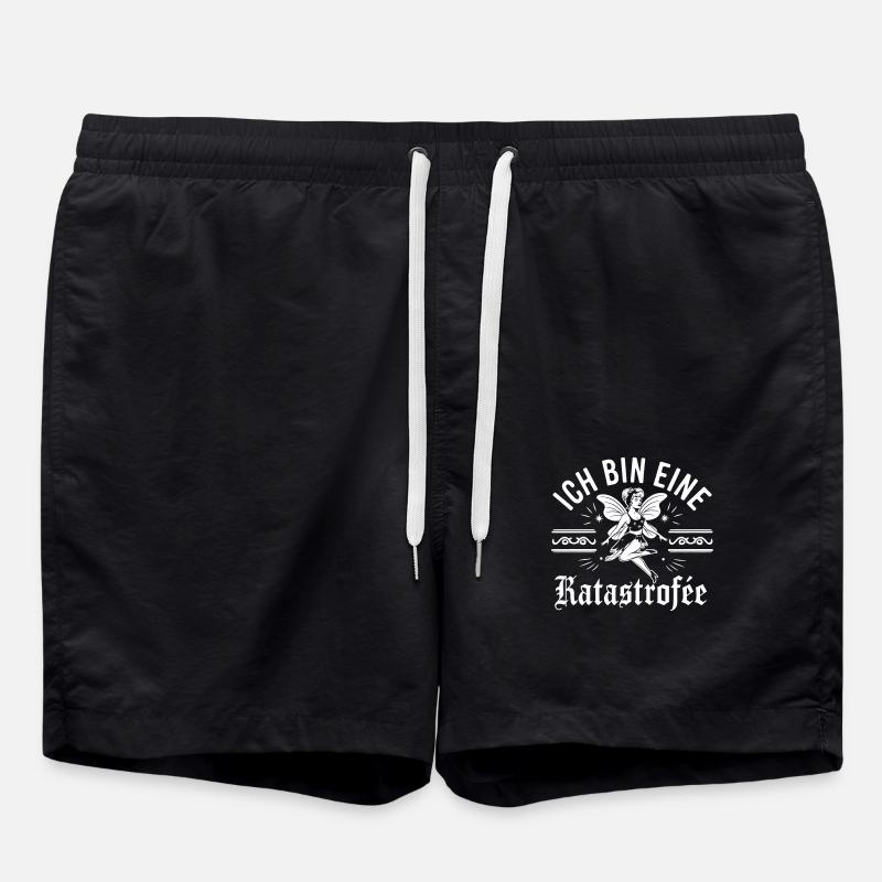 Ich bin eine Katastrophe - Swim Trunks - black