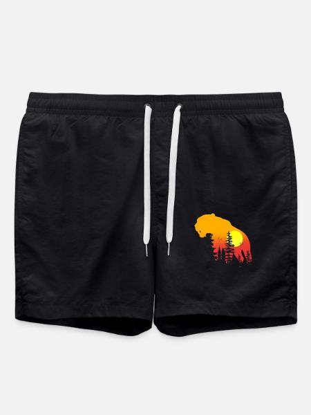 Sabre-toothed tiger - Swim Trunks - black