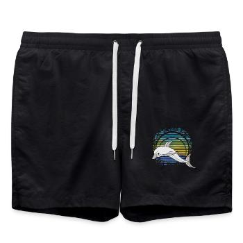 Dolphin - Swim Trunks - black - Front - AI Model Male 185 light (185cm)