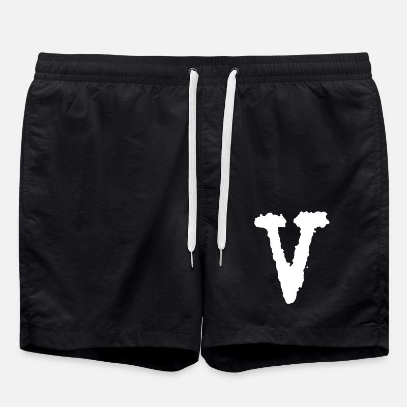 V - Badeshorts - Schwarz