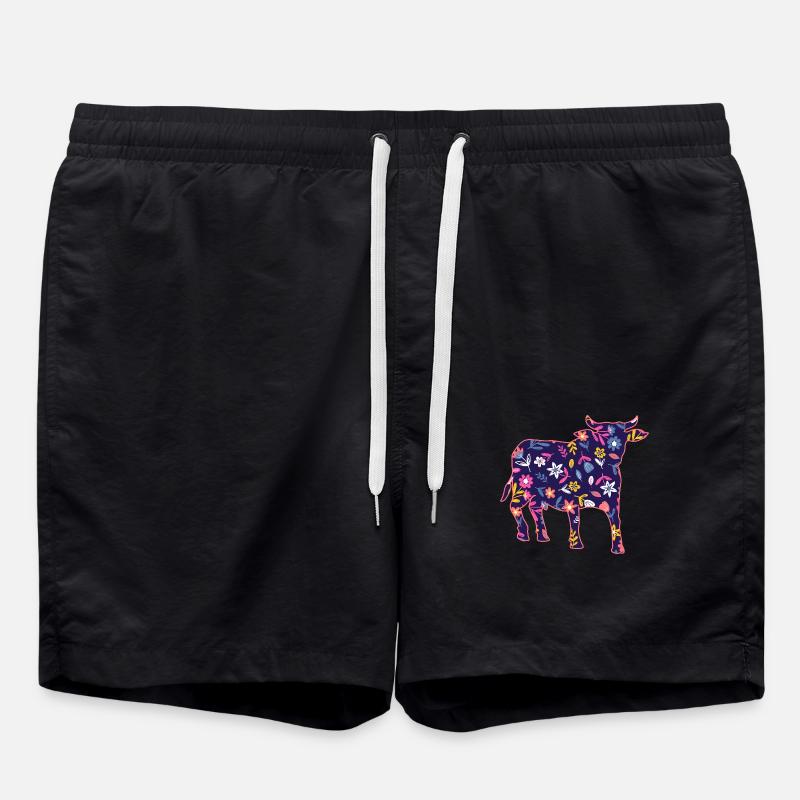 Buffalo Cattle Oxen - Swim Trunks - black