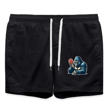 Gorille du tennis de table - Short de bain - noir - Devant - AI Model Male 185 light (185cm)