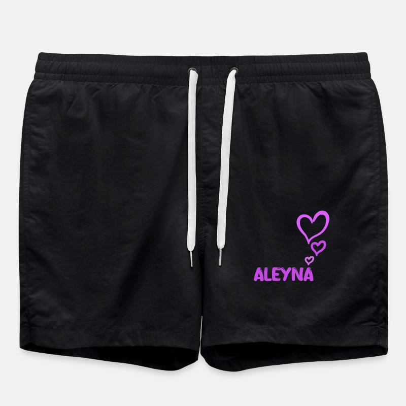 Vorname Aleyna - Badeshorts - Schwarz