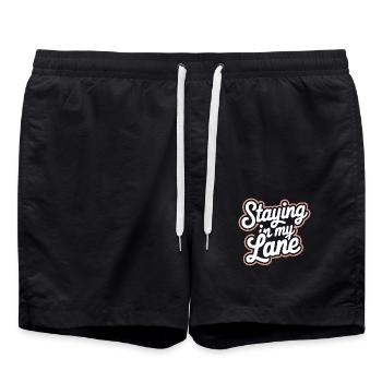 Staying In My Lane 9 - Badeshorts - Schwarz - Vorne - AI Model Male 185 light (185cm)